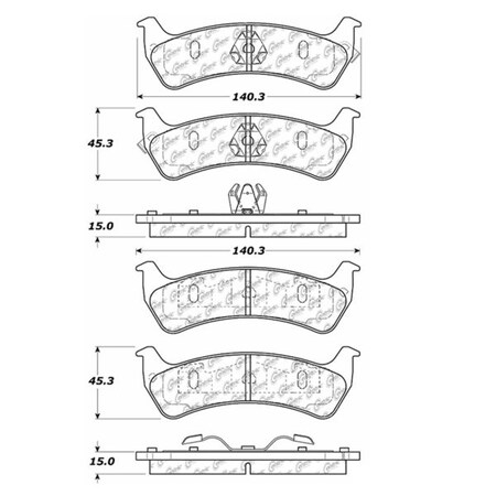 Centric Parts Centric Premium Pads, 300.06250 300.06250
